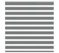 vidaXL Estor Cebra Gris Oscuro Tejido Ancho 135,9 cm poliéster