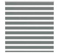 vidaXL Estor Cebra Gris Oscuro Tejido Ancho 140,9 cm poliéster