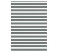 vidaXL Estor enrollable cebra Tejido ancho poliéster 150,9 cm Gris oscuro Doble
