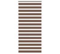 vidaXL Estor Cebra marrón 100x200 cm Tejido Ancho 95,9 cm poliéster