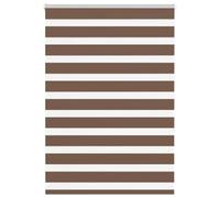 vidaXL Estor Cebra marrón 110x150 cm Tejido Ancho 105,9 cm poliéster