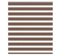 vidaXL Estor Cebra marrón 120x150 cm Tejido Ancho 115,9 cm poliéster