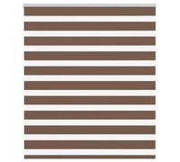 vidaXL Estor Cebra marrón 125x150 cm Tejido Ancho 120,9 cm poliéster