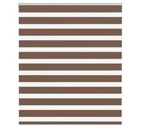 vidaXL Estor Cebra marrón 130x100 cm Tejido Ancho 125,9 cm poliéster