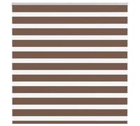 vidaXL Estor Cebra marrón 140x150 cm Tejido Ancho 135,9 cm poliéster