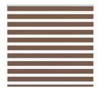 vidaXL Estor Cebra marrón 155x150 cm Tejido Ancho 150,9 cm poliéster