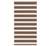 vidaXL Estor Cebra marrón 70x100 cm Tejido Ancho 65,9 cm poliéster