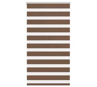 vidaXL Estor Cebra marrón 75x150 cm Tejido Ancho 70,9 cm poliéster, Estor Doble, Estor Enrollable Cebra, Cortina Cebra, Estor Doble