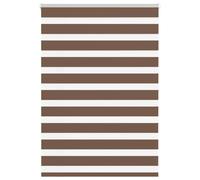 vidaXL Estor Cebra marrón 95x100 cm Tejido Ancho 90,9 cm poliéster