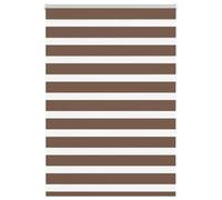 vidaXL Estor Cebra marrón 95x150 cm Tejido Ancho 90,9 cm poliéster