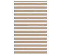 vidaXL Estor Cebra marrón Arena Tejido Ancho 140,9 cm poliéster, Estor Doble, Estor Enrollable Cebra, Cortina Cebra, Estor Doble