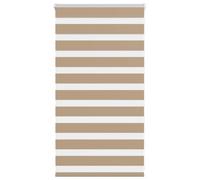 vidaXL Estor Cebra marrón Arena Tejido Ancho 65,9 cm poliéster, Estor Doble, Estor Enrollable Cebra, Cortina Cebra, Estor Doble