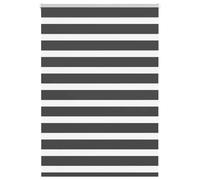 vidaXL Estor Cebra Negro 100x150 cm Tejido Ancho 95,9 cm poliéster