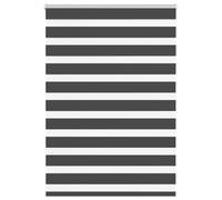 vidaXL Estor Cebra Negro 115x150 cm Tejido Ancho 110,9 cm poliéster, Estor Doble, Estor Enrollable Cebra, Cortina Cebra, Estor Doble
