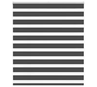 vidaXL Estor Cebra Negro 130x150 cm Tejido Ancho 125,9 cm poliéster
