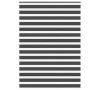 vidaXL Estor Cebra Negro 160x200 cm Tejido Ancho 155,9 cm poliéster