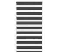 vidaXL Estor Cebra Negro 80x100 cm Tejido Ancho 75,9 cm poliéster
