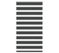 vidaXL Estor Cebra Negro 90x150 cm Tejido Ancho 85,9 cm poliéster