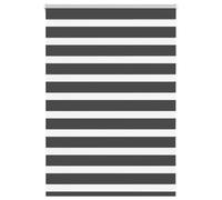 vidaXL Estor Cebra Negro 95x100 cm Tejido Ancho 90,9 cm poliéster, Estor Doble, Estor Enrollable Cebra, Cortina Cebra, Estor Doble