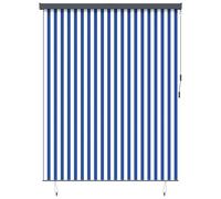 vidaXL Estor Enrollable Azul y Blanco 200 x 250 cm Tela y Aluminio
