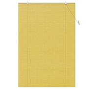 vidaXL Estor Enrollable con Cortinas Amarillo 140 x 220 cm Bambú