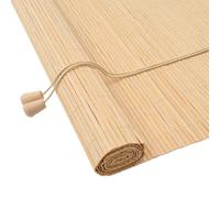 vidaXL Estor Enrollable con Cortinas Naturaleza 140 x 160 cm Bambú