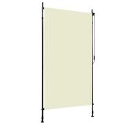 vidaXL Estor Enrollable al Aire Libre Sombra de balcón Jardín Veranda Pergola Terraza Resistente a los Rayos UV y al Calor 120x270 cm Crema