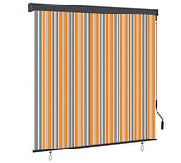 vidaXL Estor Enrollable de Exterior Persiana Toldo Vertical de Jardín Balcón Porche Pantallas de Privacidad Sombra 160x250cm Amarillo y Azul
