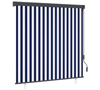 vidaXL Estor Enrollable de Exterior Persiana Toldo Vertical de Jardín Balcón Porche Pantallas de Privacidad Sombra 160x250cm Azul y Blanco