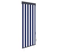 vidaXL Estor Enrollable de Exterior Persiana Toldo Vertical de Jardín Balcón Porche Pantallas de Privacidad Sombra 60x250cm Azul y Blanco