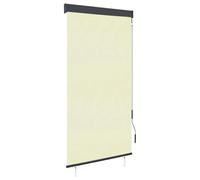 vidaXL Estor Enrollable de Exterior Persiana Toldo Vertical de Jardín Balcón Porche Pantallas de Privacidad Sombra 80x250 cm Crema