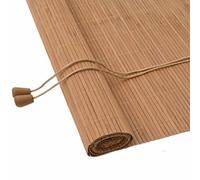 vidaXL Estor Enrollable con Cortinas Manual Marrón 100 x 160 cm Bambú, Cortina Enrollable Rectangular Moderna, Tratamiento ecológico para Ventanas, Sombras Ajustables para privacidad y luz