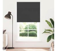 vidaXL Estor Enrollable Opaco Negro 125x210 cm Tela Ancho 121,6 cm