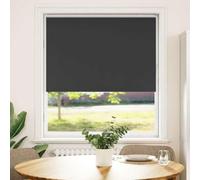 vidaXL Estor Enrollable Opaco Negro 90x130 cm Tela Ancho 85,7 cm