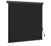 vidaXL Estor Enrollable Rayado Antracita 180 x 250 cm Tela y Aluminio, Persiana Enrollable Moderna, Sombra Ajustable para Exteriores, Pantalla Rectangular para la privacidad del balcón