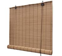 vidaXL Estor Enrollable Ventana de Bambú Marrón 80x160cm Persiana Venecianas