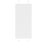 vidaXL Estor Plisado Blanco 55x100 cm Tela Ancho 54,4 cm Poliéster, Estor Plisado para Ventana, Estor Plisado para Ventana, Estor Tipo acordeón para Ventana