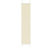 vidaXL Estor Plisado Crema 40x200 cm Tela Ancho 39,4 cm Poliéster, Estor Plisado para Ventana, Estor Plisado para Ventana, Estor Tipo acordeón para Ventana