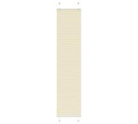 vidaXL Estor Plisado Crema 45x200 cm Tela Ancho 44,4 cm Poliéster, Estor Plisado para Ventana, Estor Plisado para Ventana, Estor Tipo acordeón para Ventana