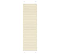 vidaXL Estor Plisado Crema 55x200 cm Tela Ancho 54,4 cm Poliéster, Estor Plisado para Ventana, Estor Plisado para Ventana, Estor Tipo acordeón para Ventana