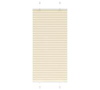 vidaXL Estor Plisado Crema 65x150 cm Tela Ancho 64,4 cm Poliéster, Estor Plisado para Ventana, Estor Plisado para Ventana, Estor Tipo acordeón para Ventana