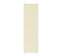 vidaXL Estor Plisado Crema 65x200 cm Tela Ancho 64,4 cm Poliéster, Estor Plisado para Ventana, Estor Plisado para Ventana, Estor Tipo acordeón para Ventana