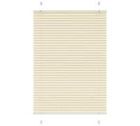 vidaXL Estor Plisado Crema 85x100 cm Tela Ancho 84,4 cm Poliéster