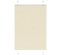 vidaXL Estor Plisado Crema 85x150 cm Tela Ancho 84,4 cm Poliéster