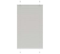 vidaXL Estor Plisado Gris Claro 80x100 cm Tela Ancho 79,4 cm Poliéster, Estor Plisado para Ventana, Estor Plisado para Ventana, Estor Tipo acordeón para Ventana