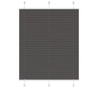 vidaXL Estor Plisado Negro 110x100 cm Tela Ancho 109,4 cm Poliéster