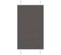 vidaXL Estor plisado negro 80x100 cm ancho de tela 79,4 cm poliéster