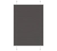 vidaXL Estor Plisado Negro 85x100 cm Tela Ancho 84,4 cm Poliéster