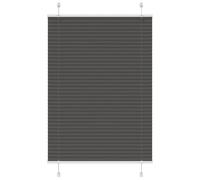 vidaXL Estor Plisado Negro 90x100 cm Tela Ancho 89,4 cm Poliéster