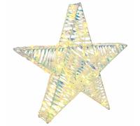 vidaXL Estrella 3D con 50 LED cálido 55 x 52,5 x 9 cm Pet, Adorno navideño en Forma de Estrella para Sala, LED, Brillo Blanco cálido, diseño Simple, ¡Ilumina Tus Fiestas